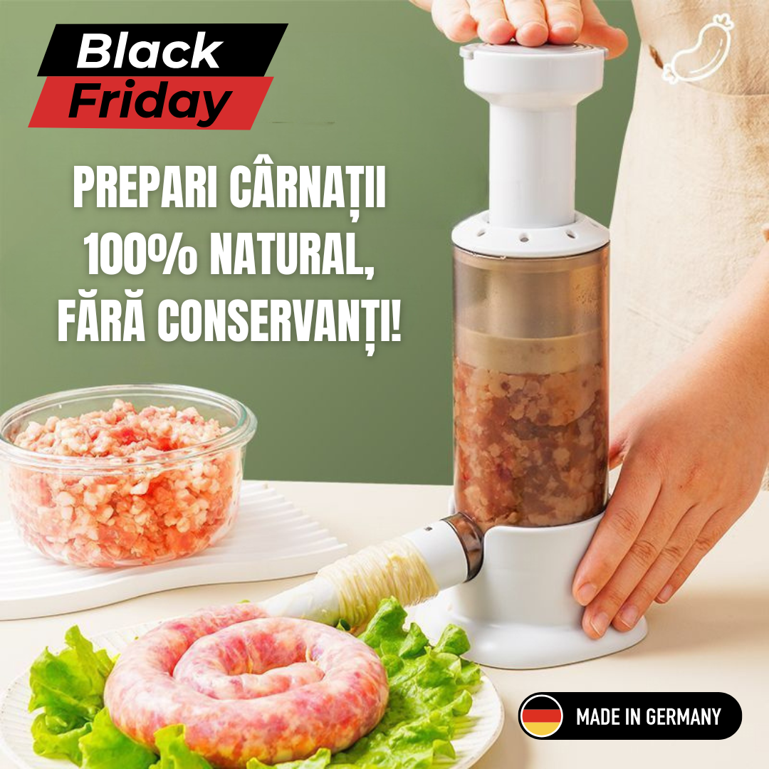 Aparat Manual de Umplut Cârnați – 4 Tuburi Incluse