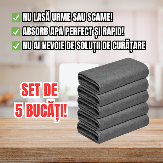 Set 5x Buc Lavetă Magica din Microfibra Profesională