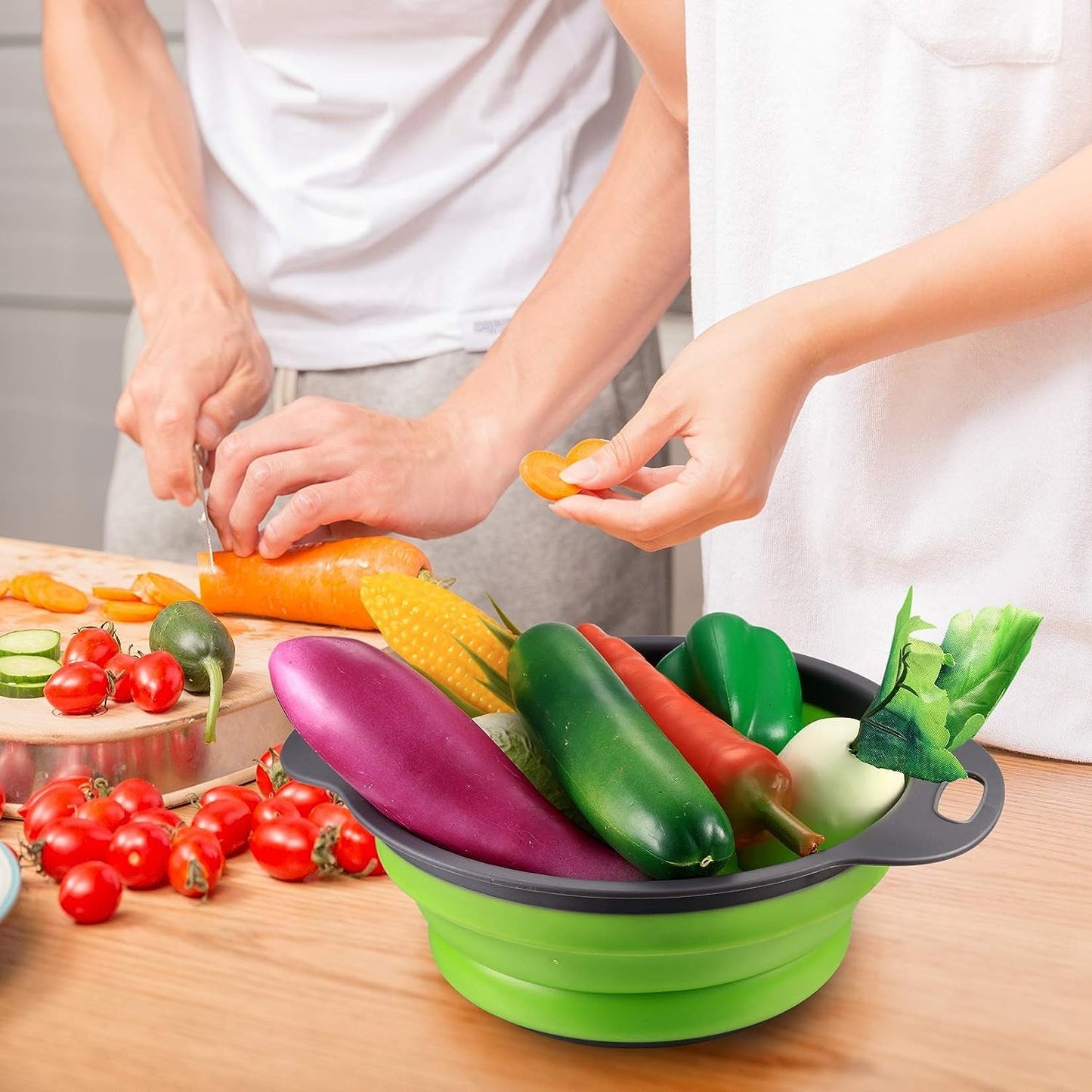 Set 2 Strecurători Pliabile din Silicon Alimentar